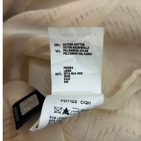 Fendi Sleeveless Cream Ivory Sheath Dress IT40 US4 Lagerfeld Camellia Flower - Picture 7 of 7